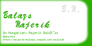balazs majerik business card